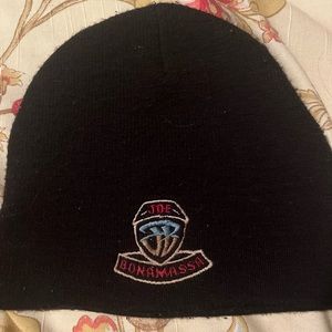 Blues rock guitar logo beanie